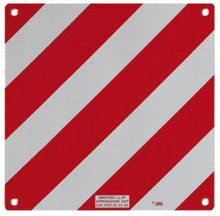 Reflexní varovná deska Zebra Alu pro Itálii