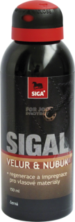 Sigal - renovace a impregnace aerosol 150ml černá